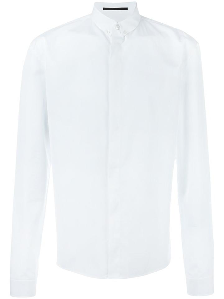 Haider Ackermann Concealed Fastening Button-down Shirt, Size: Medium, White, Cotton