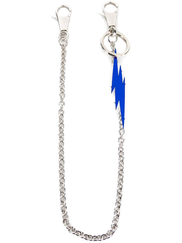Dsquared2 - Lightning Bolt Trouser Chain - Men - Steel/brass/zamak - One Size, Grey, Steel/brass/zamak