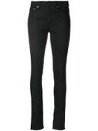 Saint Laurent Slim Fit Cropped Jeans - Black
