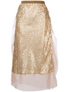 Sacai Sequin Embellished Skirt - Metallic