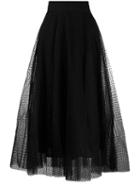Zimmermann Tulle Midi Skirt - Black