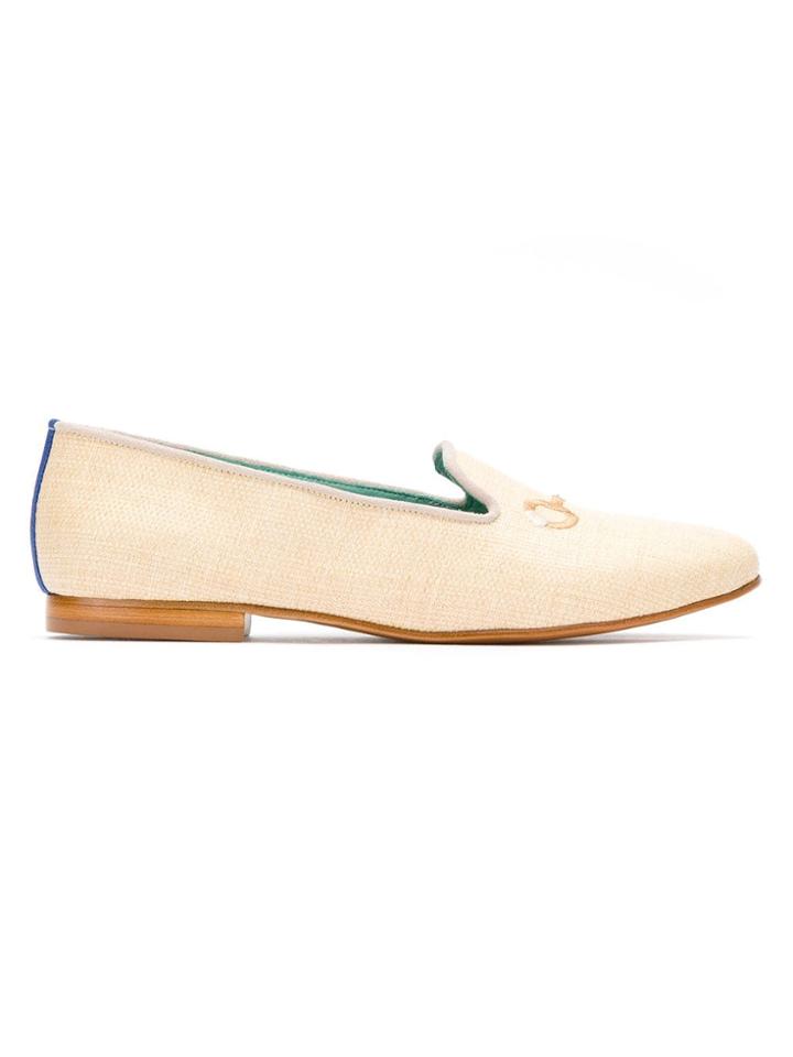 Blue Bird Shoes Straw Loafers - Neutrals