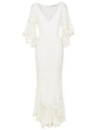 Martha Medeiros Lace Gown - White