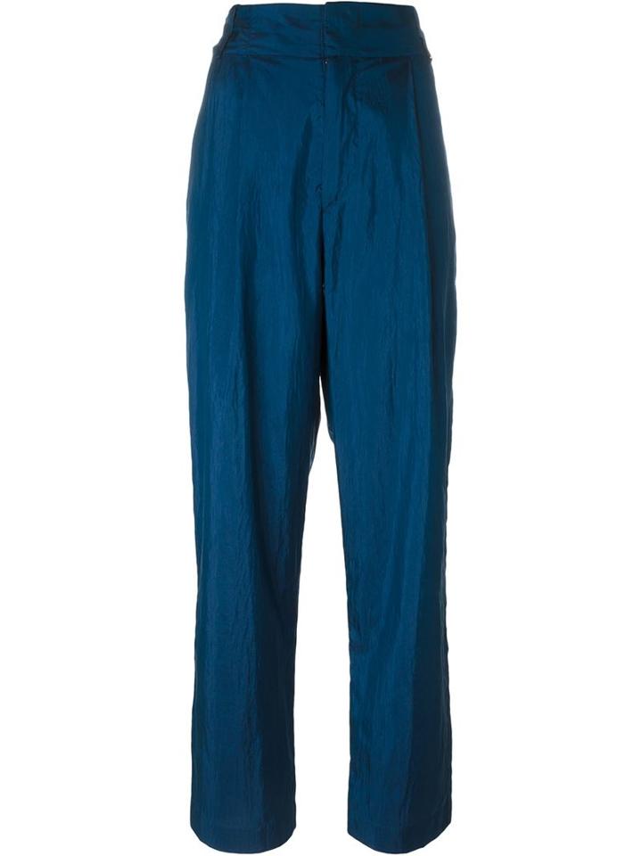 Isabel Marant 'kyler' Satin Trousers, Women's, Size: 36, Blue, Polyamide/silk