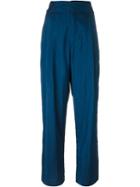 Isabel Marant 'kyler' Satin Trousers, Women's, Size: 36, Blue, Polyamide/silk