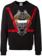 Les Hommes Urban Mask Print Sweatshirt, Men's, Size: Medium, Black, Cotton