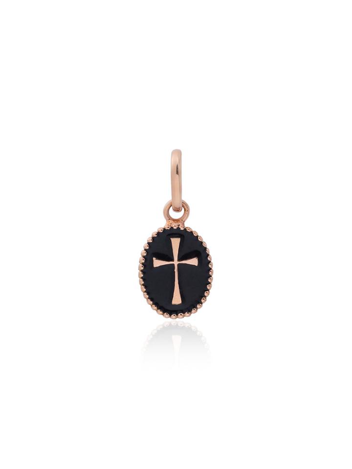 Gigi Clozeau Black Cross Medallion Resin Pendant - Unavailable