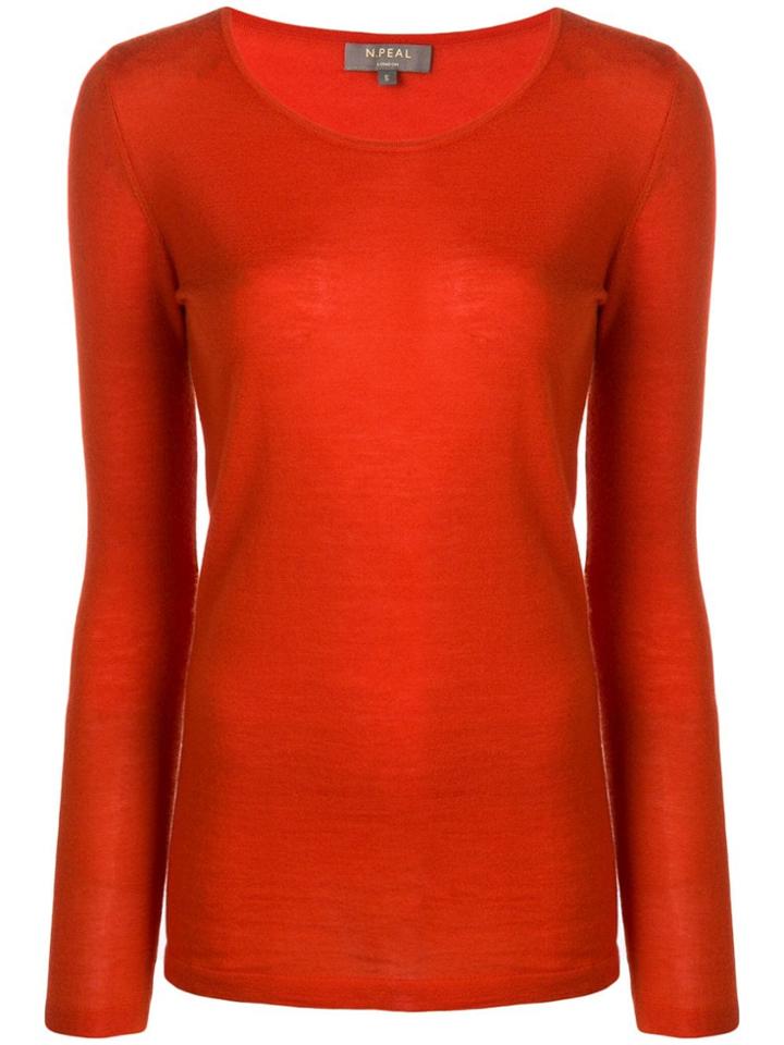 N.peal Slim-fit Pullover - Orange