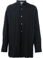 Issey Miyake Vintage Creased Effect Shirt, Men's, Size: Large, Black