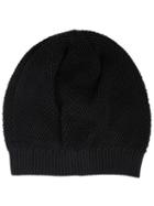 Yohji Yamamoto - Knitted Beanie - Men - Silk - One Size, Black, Silk