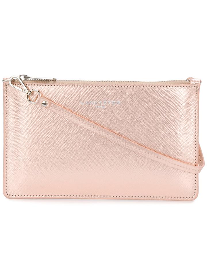Lancaster Metallic Zip Clutch