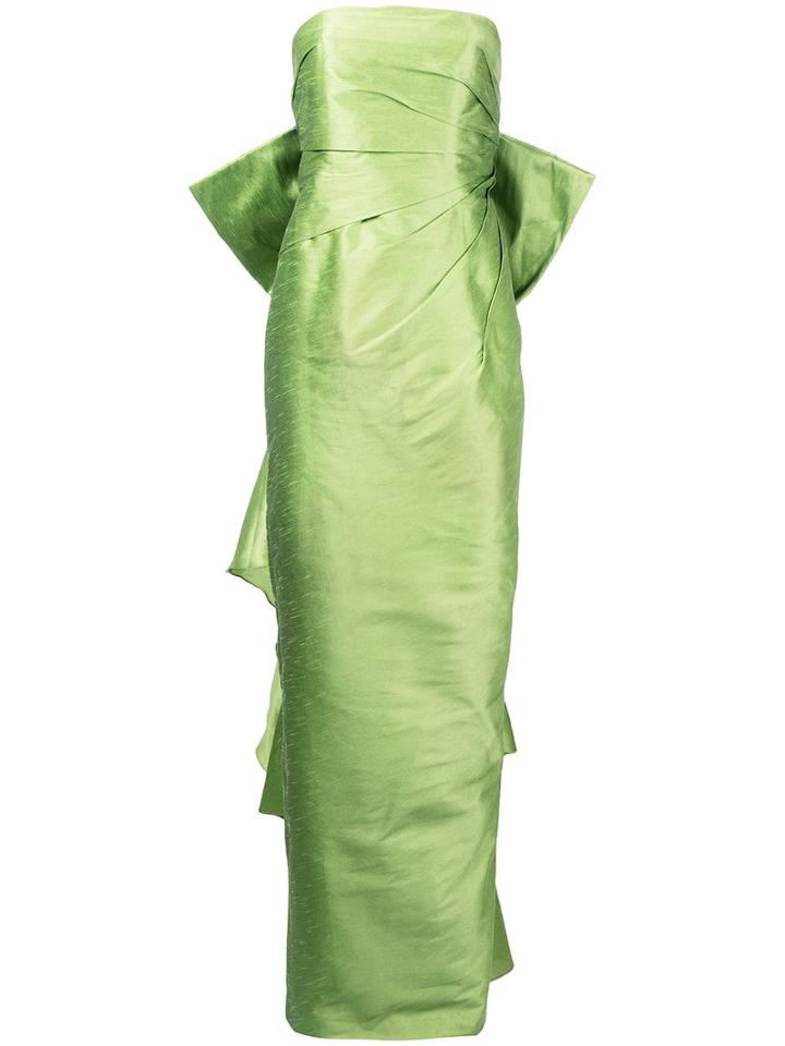 Bambah - Draped Bow Gown - Women - Polyester - 14, Green, Polyester