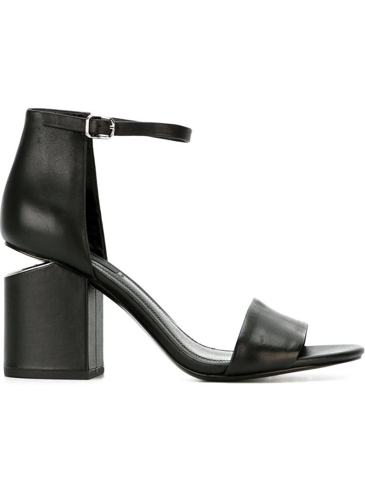 Alexander Wang Abby Sandals, Women's, Size: 39, Black, Calf Leather/leather