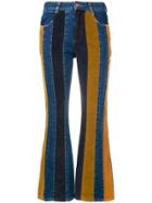 See By Chloé Striped Flare Trousers - Blue