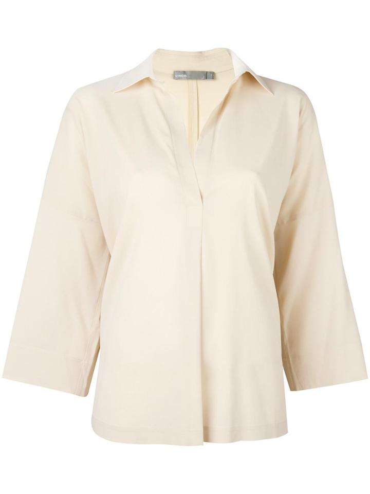 Vince Stretch Oversized Shirt - Nude & Neutrals
