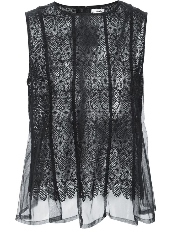Comme Des Garçons Noir Kei Ninomiya Dressy Blouse, Women's, Size: M, Black, Cotton/nylon