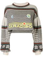 Ground Zero Paradiso Cropped Knit Jumper - White