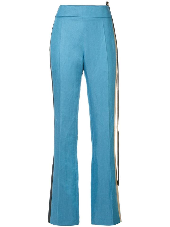Haider Ackermann Band Detail Trousers - Blue