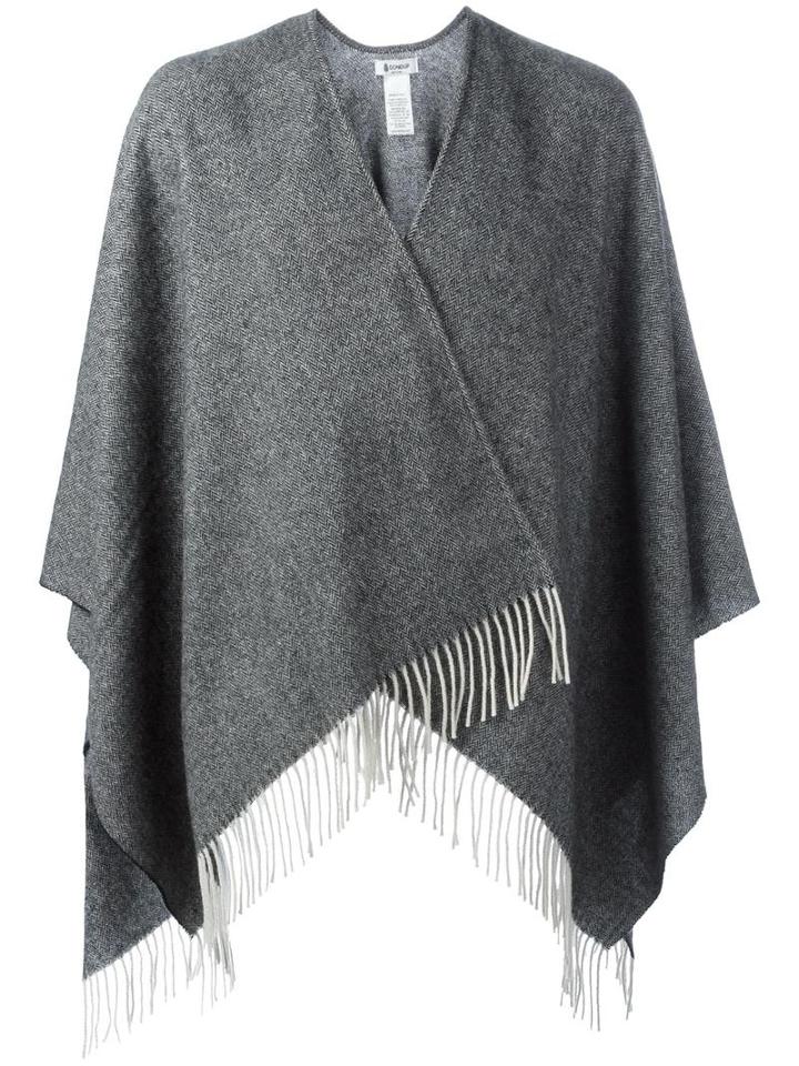 Dondup 'hassun' Poncho, Men's, Grey, Polyamide/wool