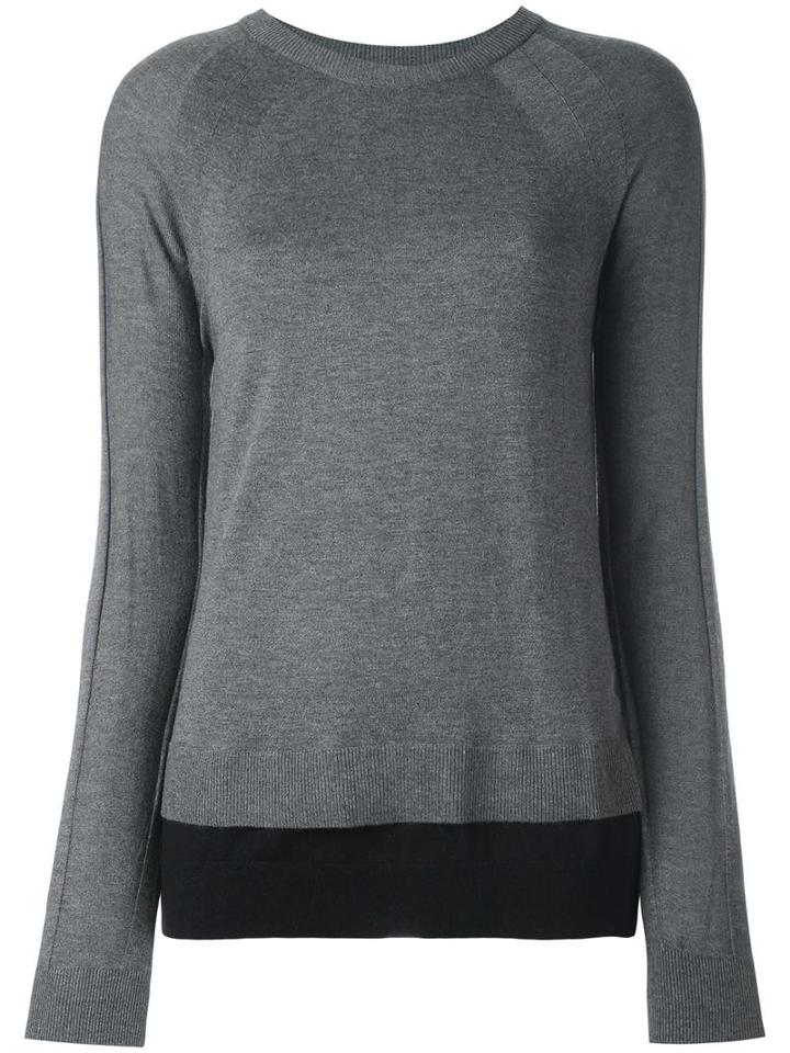 Michael Michael Kors Contrast Waist Jumper, Women's, Size: Medium, Grey, Nylon/polyester/viscose/cashmere