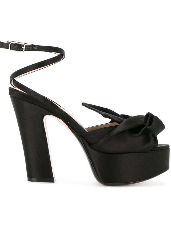 No21 Knot-detail Sandals - Black