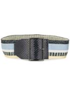 Missoni Striped Buckle Belt - Blue