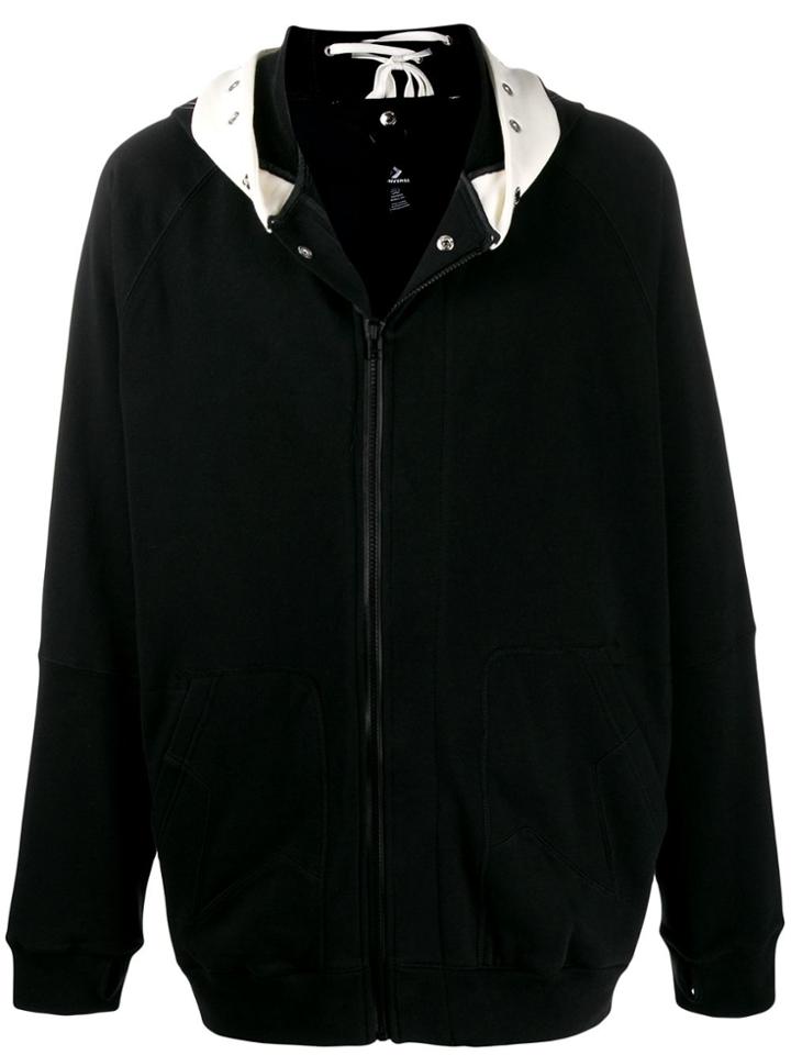 Takahiromiyashita The Soloist Zip Front Lace-up Detail Hoodie - 001