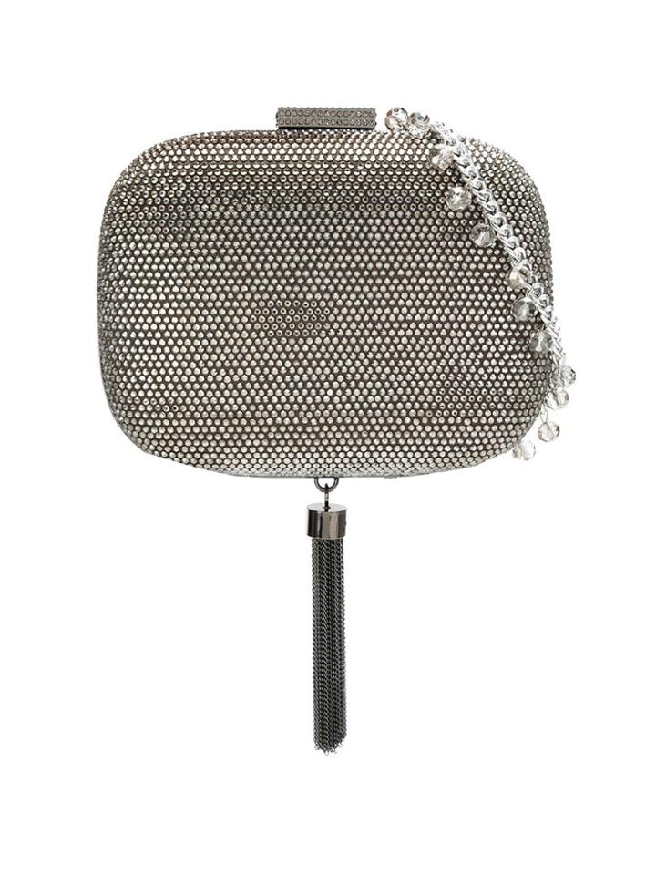Serpui Appliqué Clutch - Grey