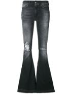 Dondup Distressed Flared Jeans - Black