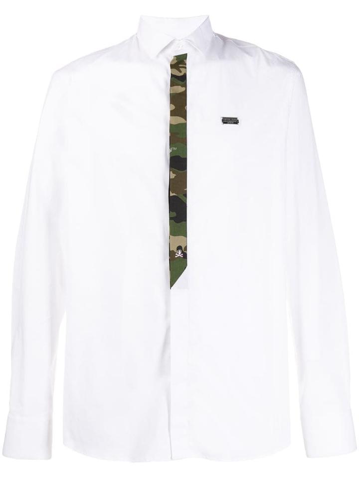 Philipp Plein Diamond Cut Statement Shirt - White