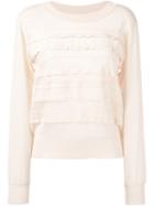 Chloé Open Knit Jumper, Women's, Size: Small, Pink/purple, Silk/wool
