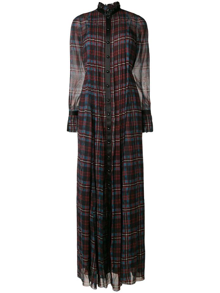 Philosophy Di Lorenzo Serafini Checked Maxi Shirt Dress - Red