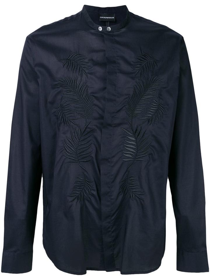Emporio Armani Embroidered Shirt - Blue