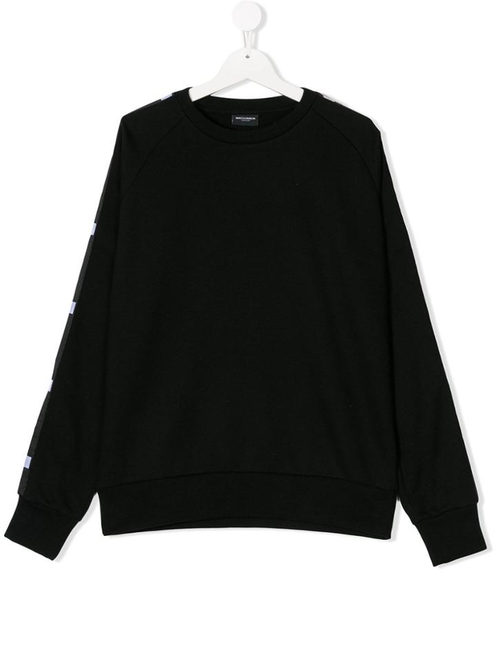 Marcelo Burlon County Of Milan Kids Teen Logo Stripe Sweatshirt -