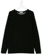 Paolo Pecora Kids Teen Round Neck Jumper - Black
