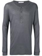 Pierre Balmain Button-up Jumper - Grey
