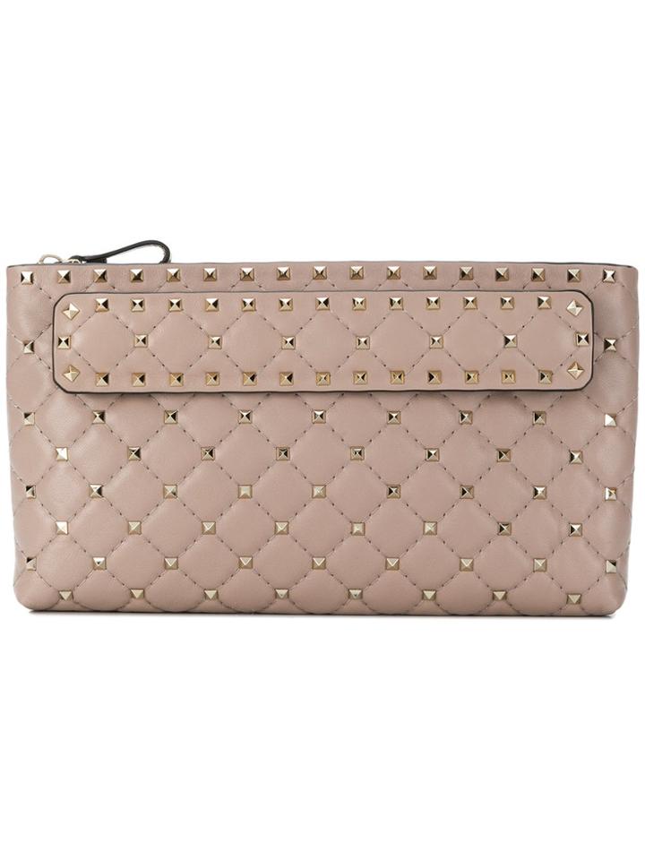 Valentino Valentino Garavani Rockstud Clutch Bag - Nude & Neutrals