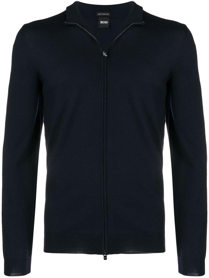 Boss Hugo Boss Zip Front Sweatshirt - Blue