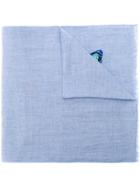 Paul Smith Embroidered Koi Carp Scarf - Blue