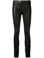 J Brand Ankle Zip Leather Pants - Black