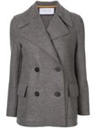 Harris Wharf London Double-breasted Pea Coat - Grey