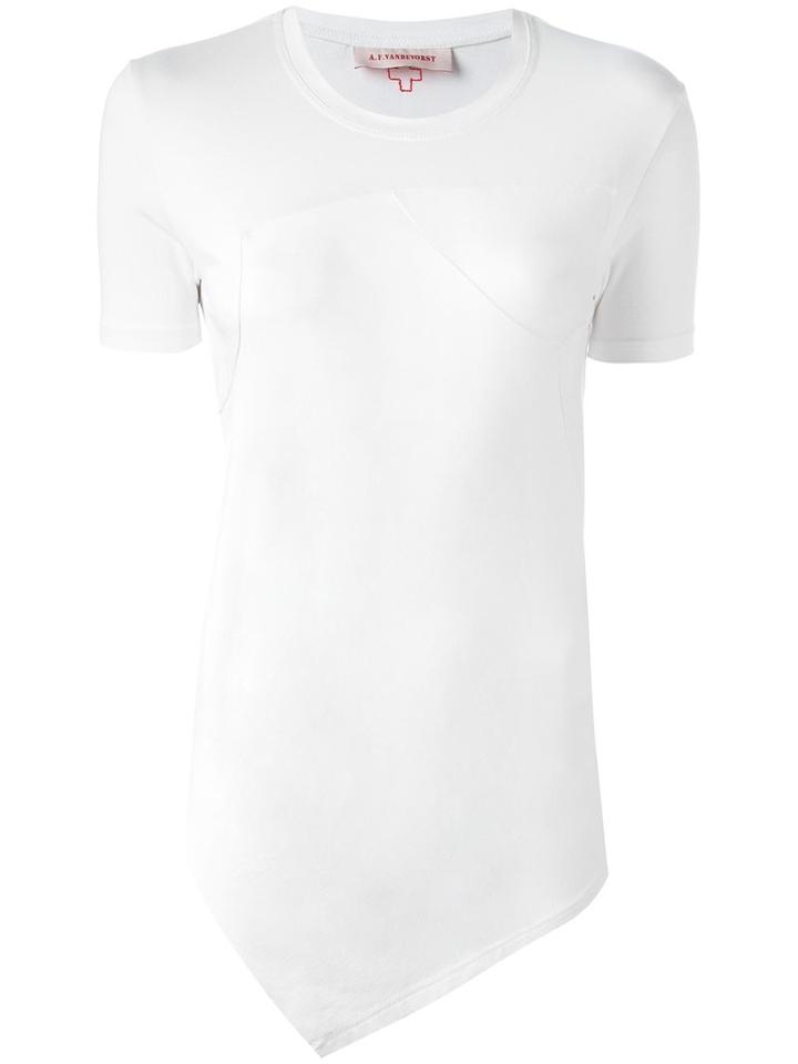 A.f.vandevorst 'flute' T-shirt, Women's, Size: 36, White, Viscose/spandex/elastane