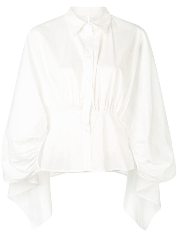 Jovonna Open Back Shirt - White
