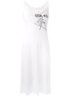 Maison Margiela - Embroidered Tank Dress - Women - Cotton/polyester/ceramic - 38, White, Cotton/polyester/ceramic