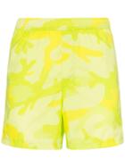 Valentino Camouflage-print Swim Shorts - Green