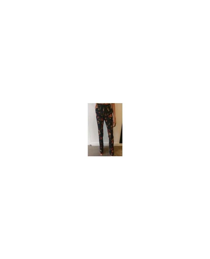 Prabal Gurung R18p01-fjm Black Floral Pant - Unavailable