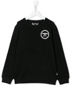 Boy London Kids Teen Eagle Logo Print Sweatshirt - Black