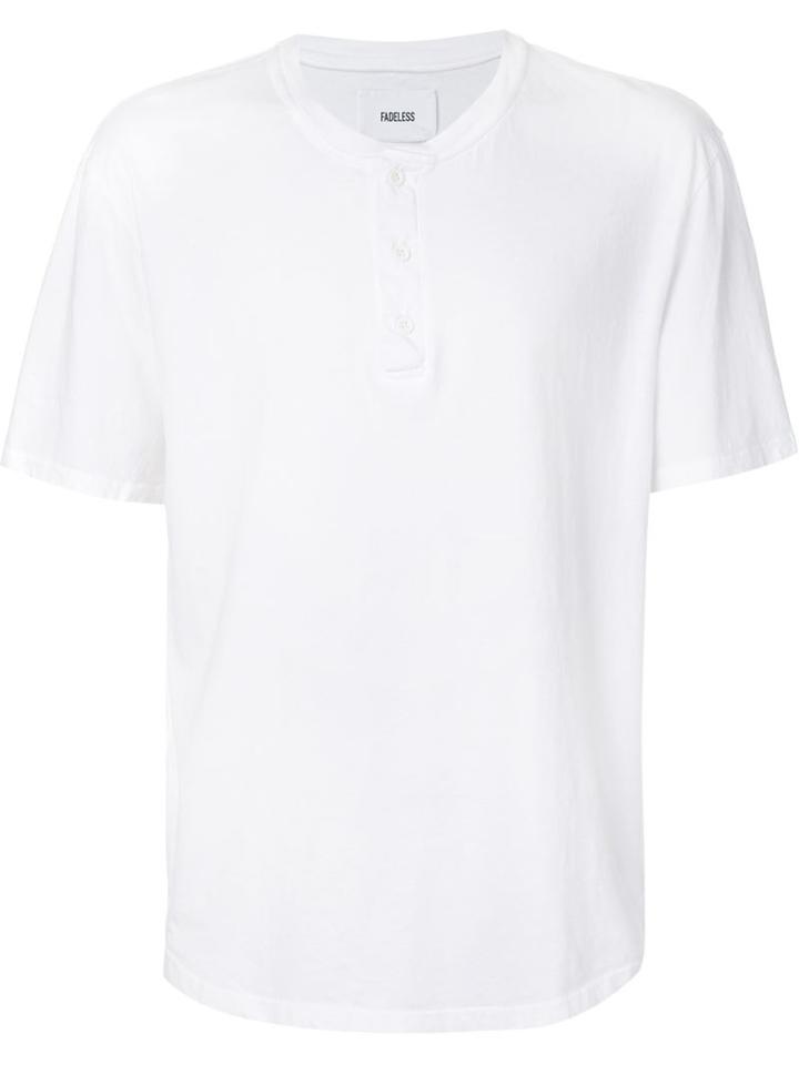 Fadeless Button T-shirt, Men's, Size: Large, White, Cotton