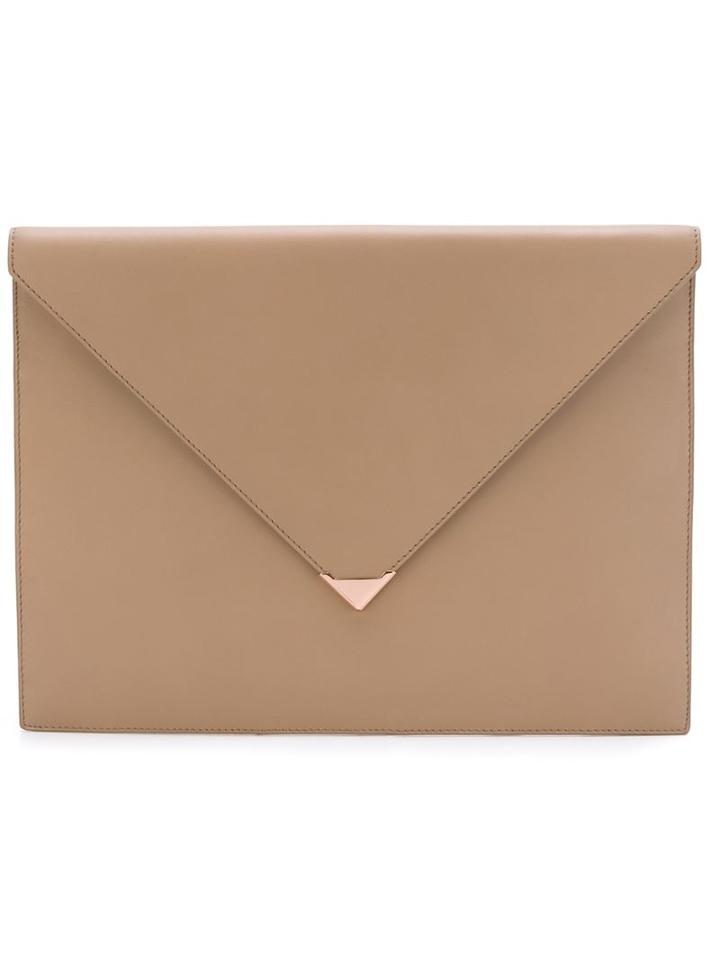 Alexander Wang Prisma A4 Clutch, Women's, Nude/neutrals, Calf Leather