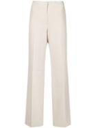 Helmut Lang Wide Leg Trousers, Women's, Size: 8, White, Cotton/viscose/spandex/elastane